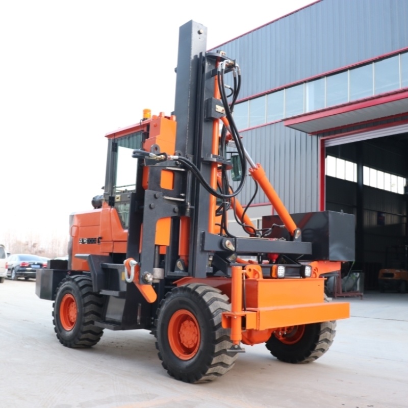 高速公路護(hù)欄鉆孔機 液壓房屋地基打樁機