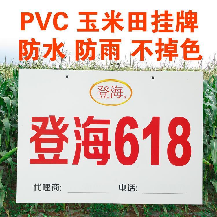 PVC掛牌玉米田掛牌田間示范牌PVC產(chǎn)品標示牌防水示范牌種子掛牌