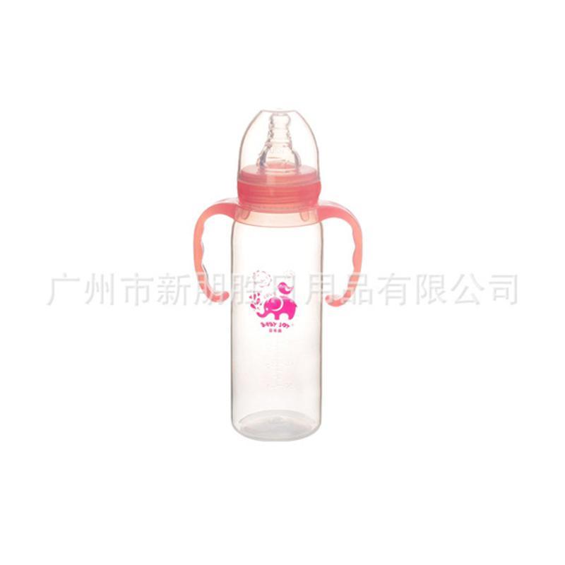 廠家定制 標(biāo)口奶瓶帶手柄吸管PP 母嬰用品