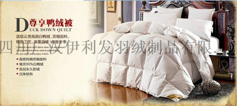 高品質(zhì)冬季雙人90鴨絨被