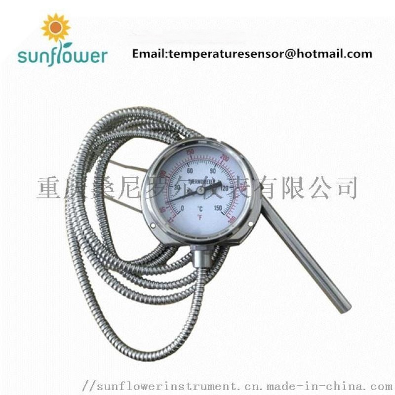 WTQ-280 不銹鋼硅油耐震壓力式溫度計(jì)