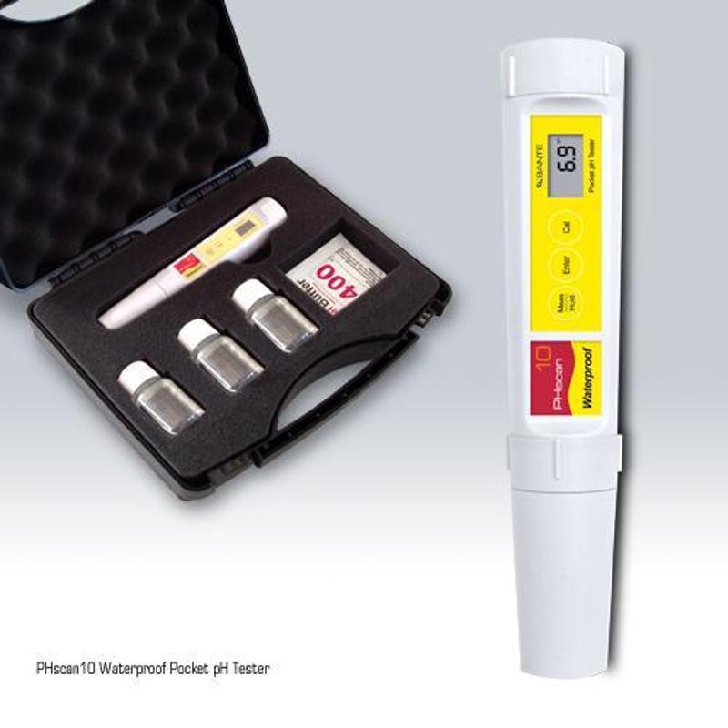 ph酸堿度筆ph計帶自動溫補(bǔ) 水質(zhì)檢測工具PHscan10S