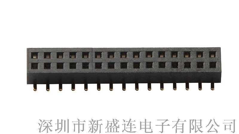 1.27間距，排母，塑高3.4, 雙排立貼