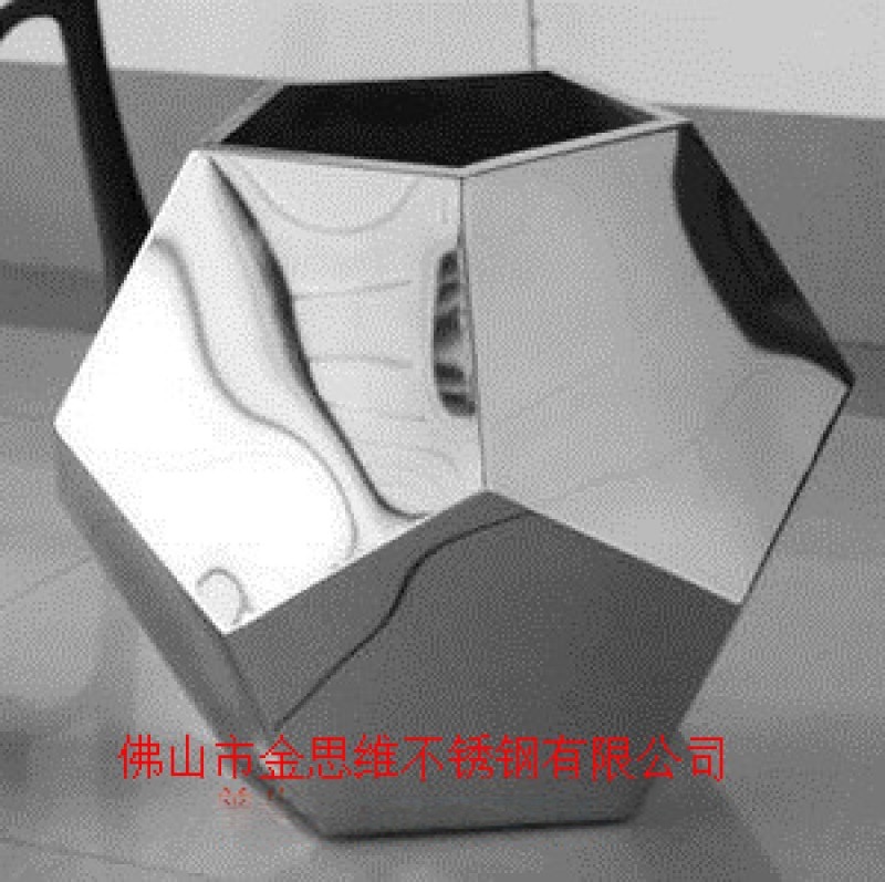 藝術(shù)白色不銹鋼花箱廠家噴砂不銹鋼落地花器來圖定制