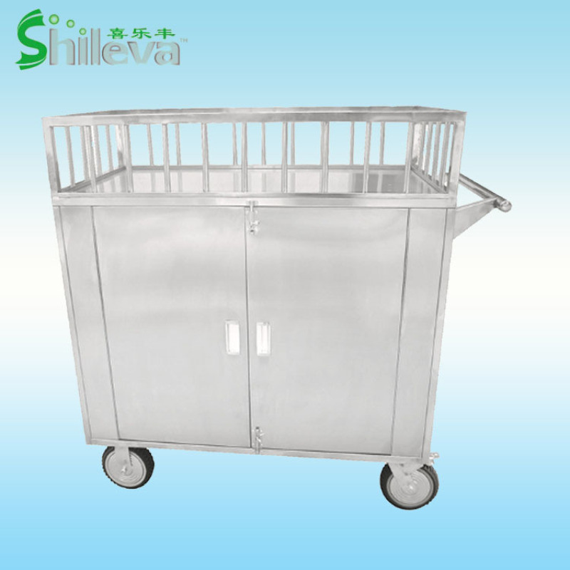 不銹鋼密封回收車， 物品密封轉(zhuǎn)運(yùn)車，不銹鋼下送車